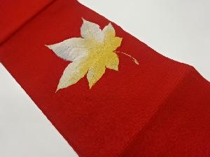 絽綴れ紅葉模様織出し名古屋帯